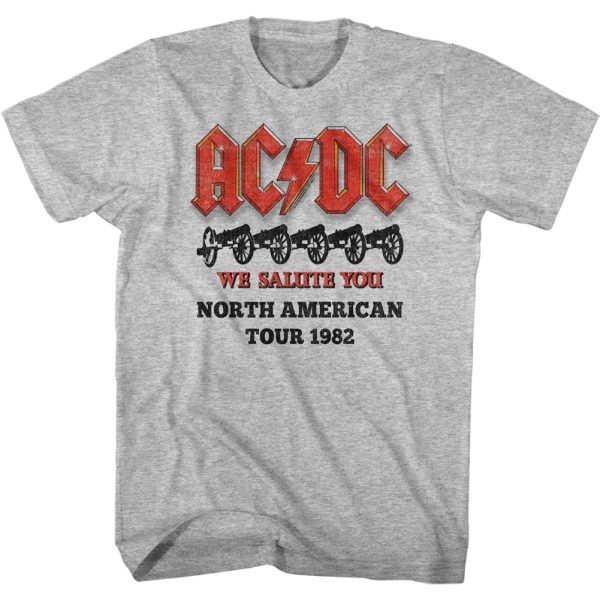 ACDC 1982 Northern American Tour Graphite Heather T-shirt