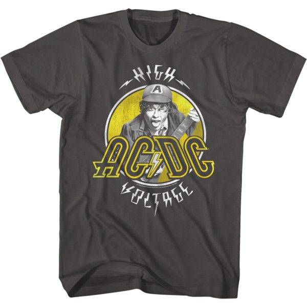 ACDC Angus Young High Voltage Album Smoke T-shirt