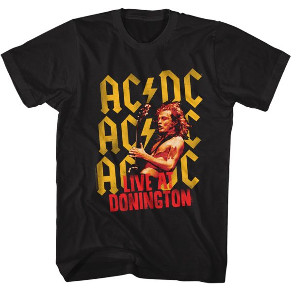 ACDC Angus Young Live at Donington Black T-shirt