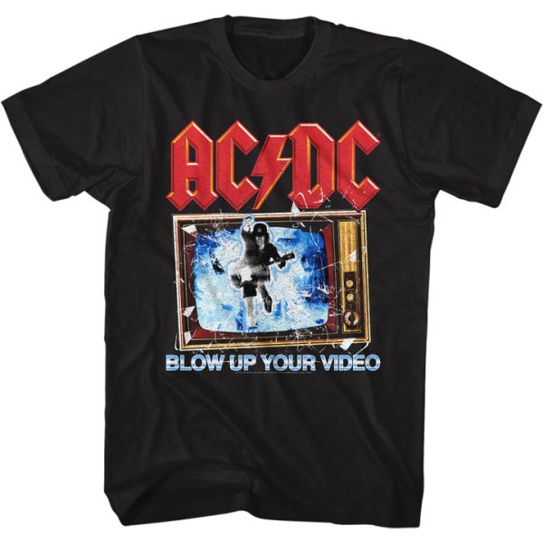ACDC Blow Up Your Video Album Cover Black T-shirt