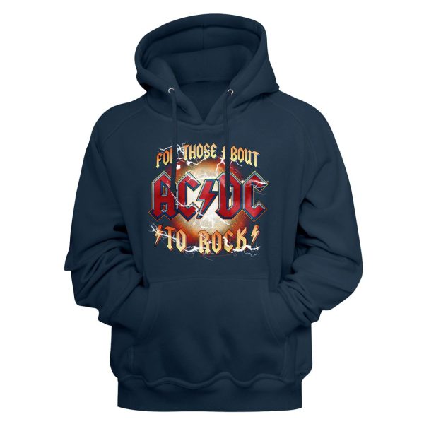 ACDC For Those About to Rock Navy Pullover Hoodie