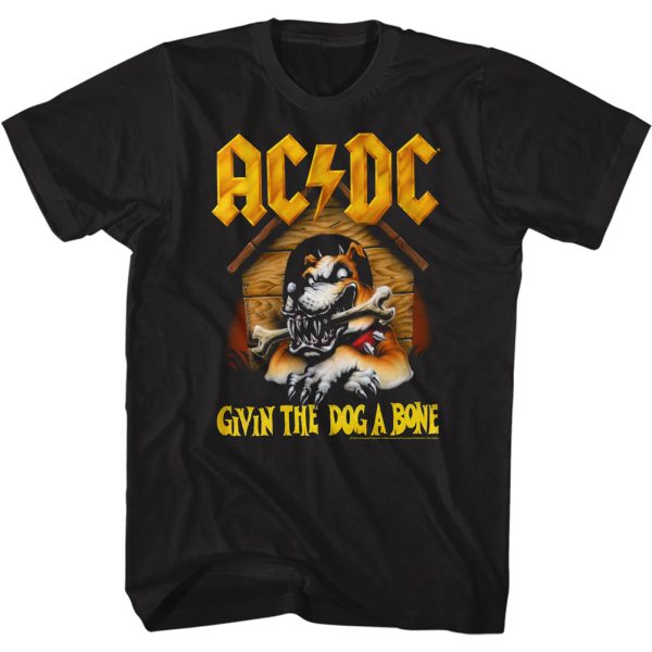 ACDC Givin The Dog A Bone Song Black T-shirt