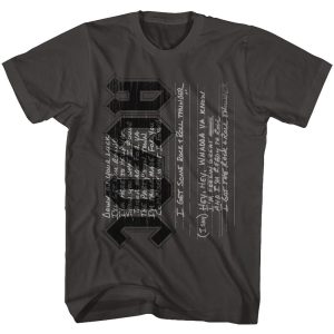 ACDC Got Some Rock and Roll Thunder Lyrics Smoke T-shirt