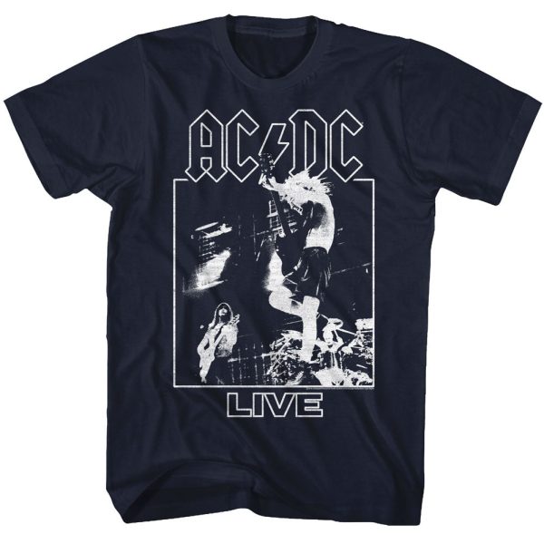 ACDC Live in Concert Navy T-shirt
