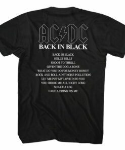 ACDC T-Shirt Back in Black Album Top Songs Tee 3 ACDC T Shirt Back in Black Album Top Songs Tee 4