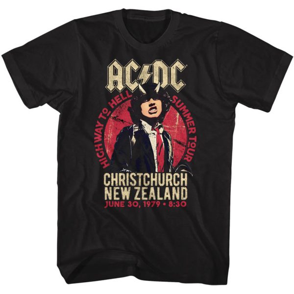 ACDC T-Shirt Christchurch New Zealand Summer Tour Black Tee