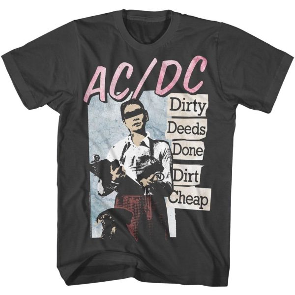ACDC T-Shirt Dirty Deeds Done Dirt Cheap Smoke Tee