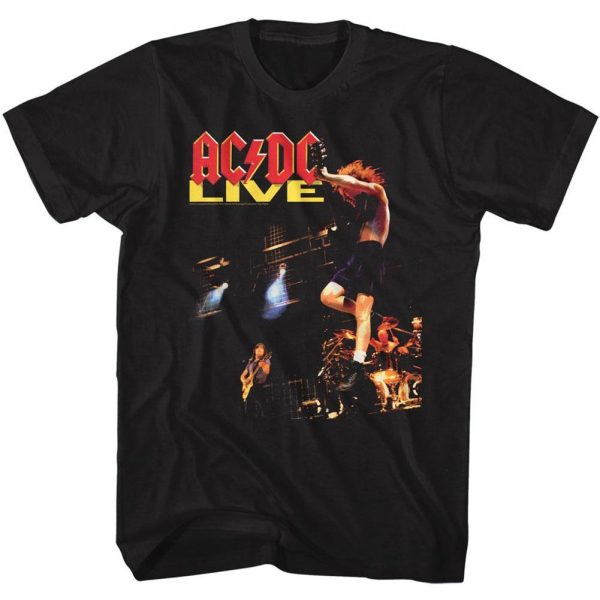 ACDC T-Shirt Live Album Cover Black Tee