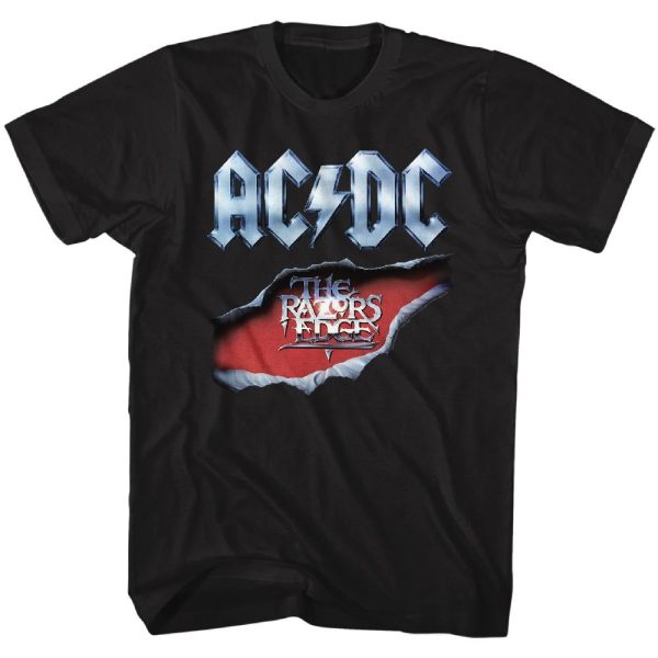 ACDC T-Shirt The Razors Edge Circle Black Tee