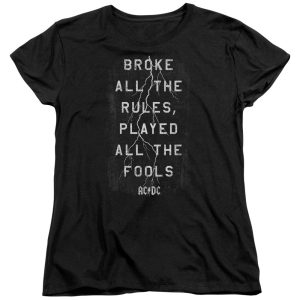 ACDC Thunderstruck Song Lyrics Womens Shirt