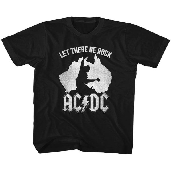 ACDC Toddler T-Shirt Australia Let There Be Rock Black Tee