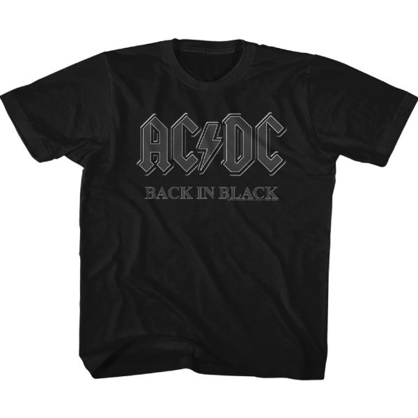 ACDC Toddler T-Shirt Back In Black Tee