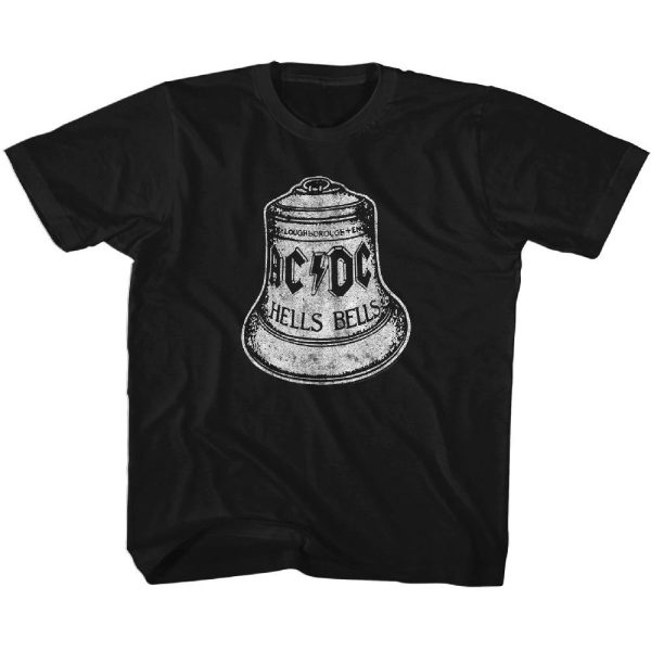 ACDC Toddler T-Shirt Distressed Hell Bells Black Tee