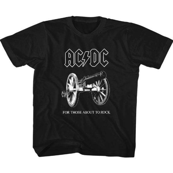 ACDC Toddler T-Shirt For Those About To Rock Black Tee