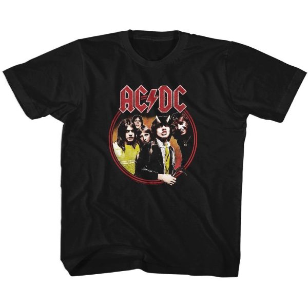 ACDC Toddler T-Shirt Highway To Hell Circle Black Tee