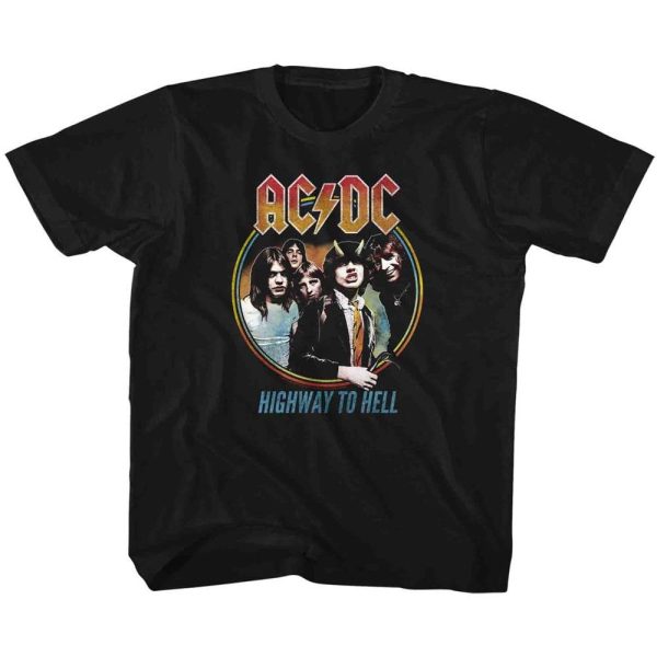ACDC Toddler T-Shirt Highway To Hell Circle Color Tee