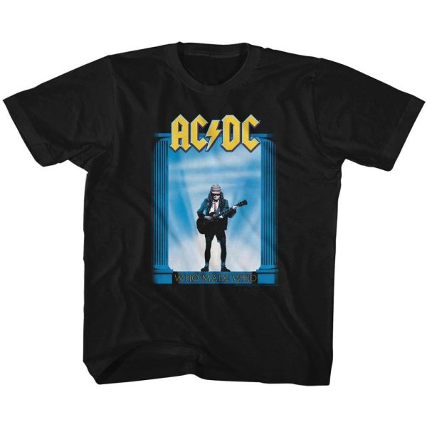 ACDC Toddler T-Shirt Who Made Who Album Cover Black Tee