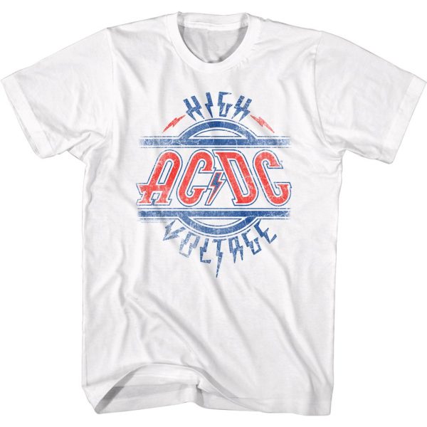 ACDC Vintage High Voltage Album White T-shirt