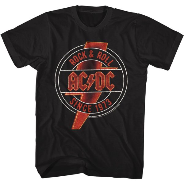 ACDC Vintage Rock and Roll Since 1973 Black T-shirt