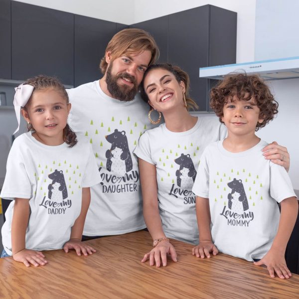 Family T-shirts Bear Loves Family