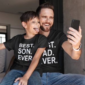 Family T-shirts Best Dad and Son