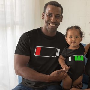 Family T-shirts with body Battery