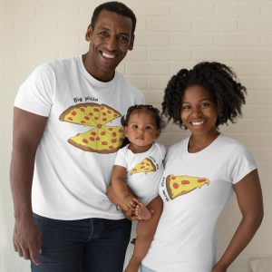 Family T-shirts with body Big Pizza