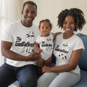 Family T-shirts with body Godfather Mather and Baby