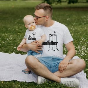 Family T-shirts with body Godfather and Baby
