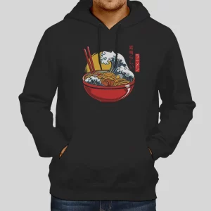 Hokusai Anime Fan The Great Ramen Wave Hoodie