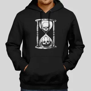 Hourglass Skull Unus Annus Split Hoodie