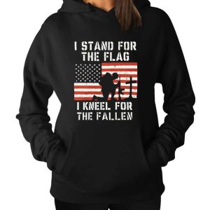 I Don’t Kneel USA Flag Hoodie Patriotic Stand Flag