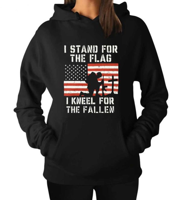 I Don’t Kneel USA Flag Hoodie Patriotic Stand Flag