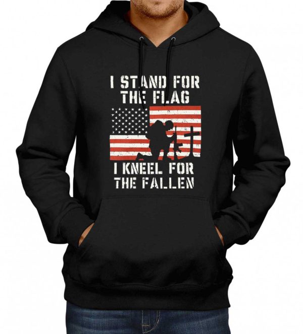 I Don’t Kneel USA Flag Hoodie Patriotic Stand Flag