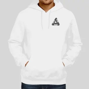 Inspired Palace Tri Line Hoodie White Merch