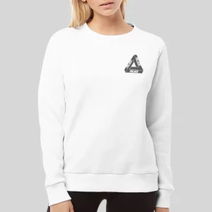 Inspired Palace Tri Line Hoodie White Merch 4