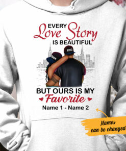 Personalized Black Couple Love Story Hoodie 4