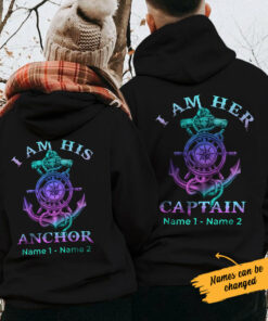 Personalized Captain And Anchor Love Couple Hoodie 1 Personalized Captain And Anchor Love Couple Hoodie 2