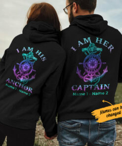 Personalized Captain And Anchor Love Couple Hoodie 2 Personalized Captain And Anchor Love Couple Hoodie 3