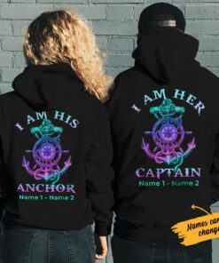 Personalized Captain And Anchor Love Couple Hoodie 3 Personalized Captain And Anchor Love Couple Hoodie 4
