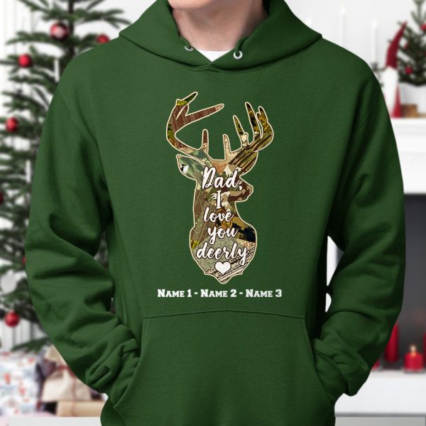 Personalized Dad Hunting Deerly Hoodie