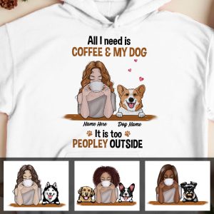 Personalized Dog Coffee Too Peopley Hoodie 1