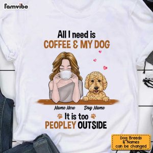 Personalized Dog Coffee Too Peopley Hoodie 3