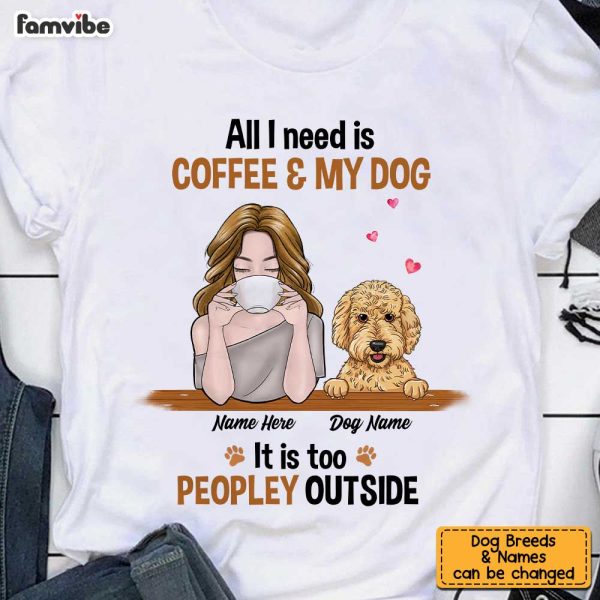 Personalized Dog Coffee Too Peopley Hoodie