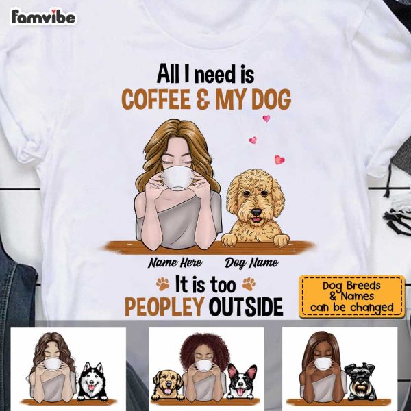 Personalized Dog Coffee Too Peopley Hoodie