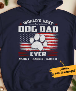 Personalized Dog Dad Black Hoodie 1 Personalized Dog Dad Black Hoodie 2