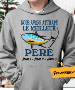 Personalized French Papa Grand pre Fishing Dad Grandpa Hoodie 3