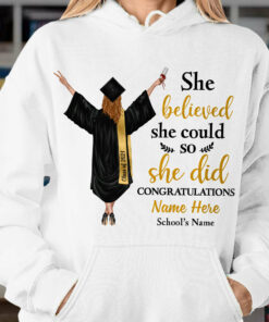Personalized Graduation Girl She Did It Hoodie 3 Personalized Graduation Girl She Did It Hoodie 4