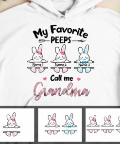 Personalized Grandma Favorite Peeps Easter Hoodie 1