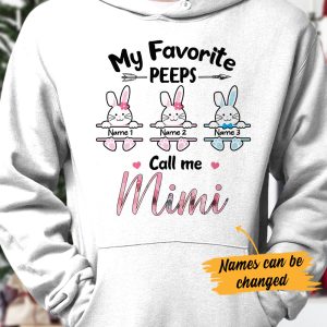 Personalized Grandma Favorite Peeps Easter Hoodie 2